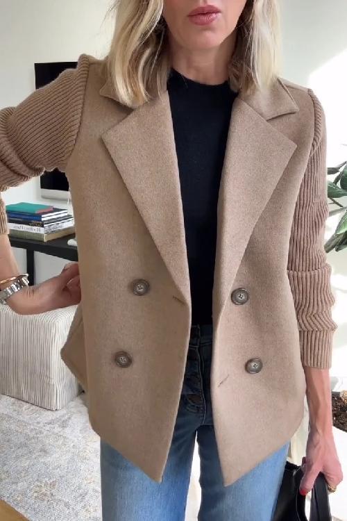 FENJA | ELEGANTER BLAZER MIT STRICKÄRMELN